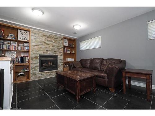 385 Greenbrook Drive, Kitchener, ON - Indoor Photo Showing Living Room With Fireplace