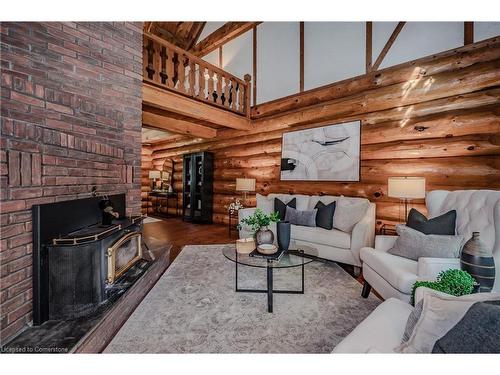 7191 Highway 6, Arthur, ON - Indoor Photo Showing Living Room With Fireplace