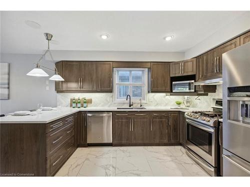 332 Bankside Drive, Kitchener, ON - Indoor Photo Showing Kitchen With Stainless Steel Kitchen With Upgraded Kitchen