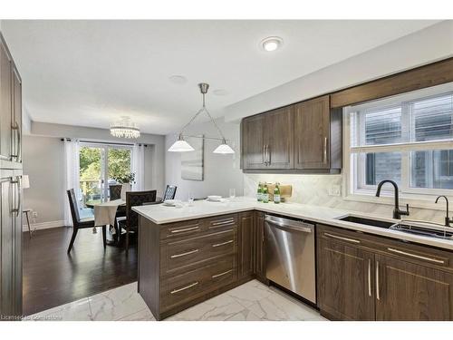 332 Bankside Drive, Kitchener, ON - Indoor Photo Showing Kitchen With Stainless Steel Kitchen With Double Sink With Upgraded Kitchen