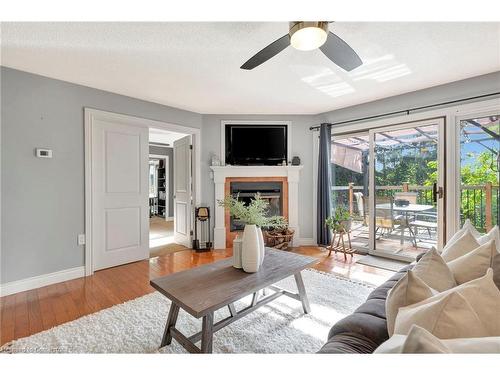 55 Mitchell Street, Ayr, ON - Indoor Photo Showing Living Room With Fireplace