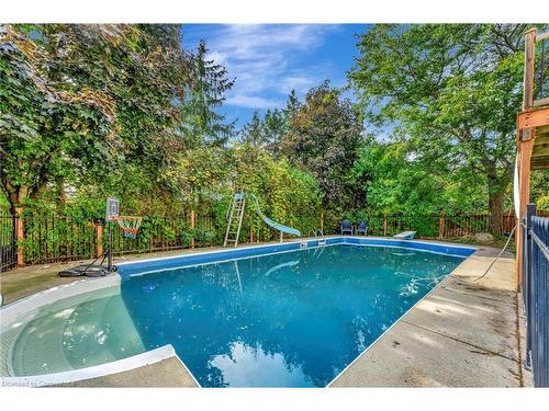 55 Mitchell Street, Ayr, ON - Outdoor With In Ground Pool With Backyard