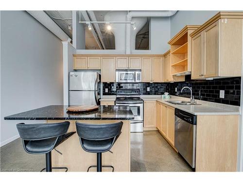 104-404 King Street W, Kitchener, ON - Indoor Photo Showing Kitchen With Double Sink