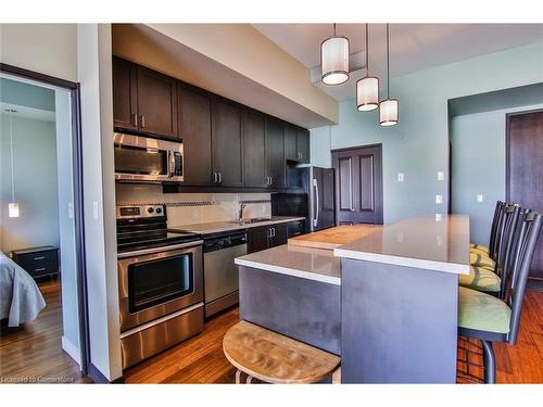 801-191 King Street S, Waterloo, ON - Indoor Photo Showing Kitchen With Stainless Steel Kitchen