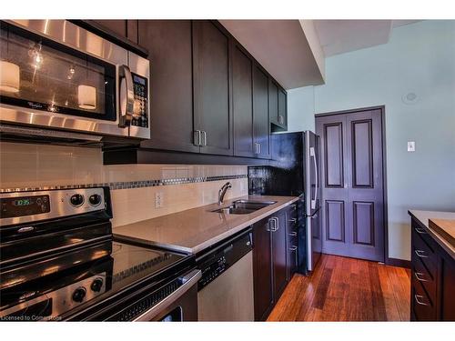 801-191 King Street S, Waterloo, ON - Indoor Photo Showing Kitchen With Stainless Steel Kitchen