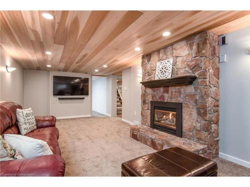 180 Vermont Street, Waterloo, ON - Indoor Photo Showing Living Room With Fireplace