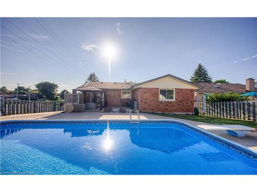 148 Laurentian Drive, Kitchener, ON - Outdoor With In Ground Pool With Backyard