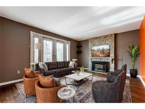 38 Montcalm Place, Brampton, ON - Indoor Photo Showing Living Room With Fireplace