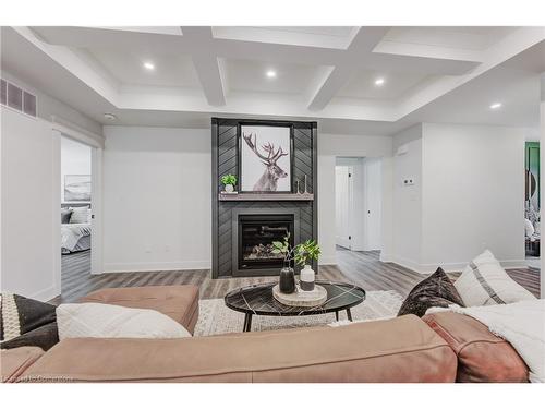 514 Lambton Street W, Durham, ON - Indoor Photo Showing Living Room With Fireplace