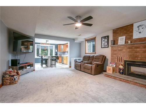 26 Azores Crescent, Cambridge, ON - Indoor Photo Showing Living Room With Fireplace