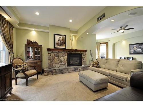 77 Light Street, Woodstock, ON - Indoor Photo Showing Living Room With Fireplace