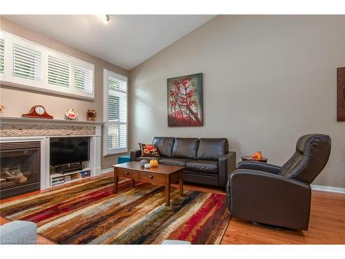 181 Doon Mills Drive, Kitchener, ON - Indoor Photo Showing Living Room With Fireplace