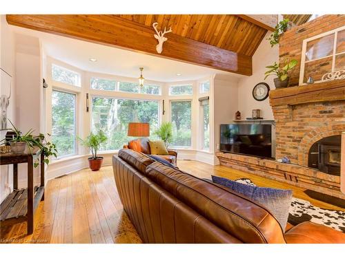 478278 3Rd Line, Melancthon, ON - Indoor Photo Showing Living Room With Fireplace