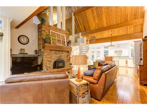 478278 3Rd Line, Melancthon, ON - Indoor Photo Showing Living Room With Fireplace