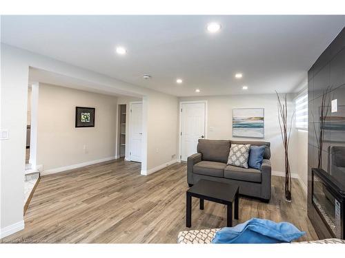 34 Dooley Drive, Kitchener, ON - Indoor Photo Showing Living Room With Fireplace