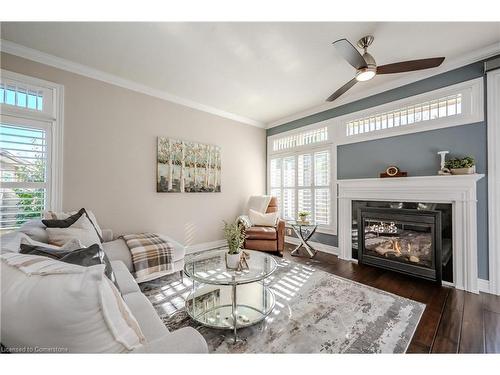 179 Doon Mills Drive, Kitchener, ON - Indoor Photo Showing Living Room With Fireplace