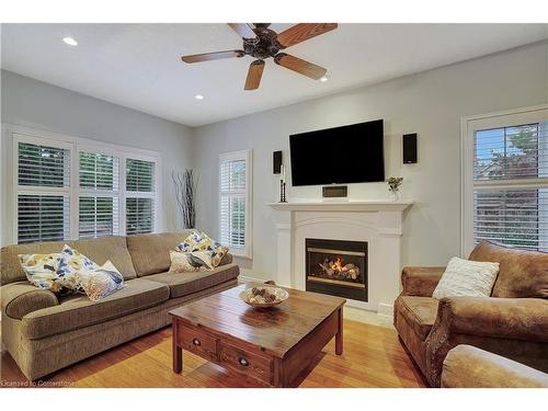 441 Woodrow Drive, Waterloo, ON - Indoor Photo Showing Living Room With Fireplace