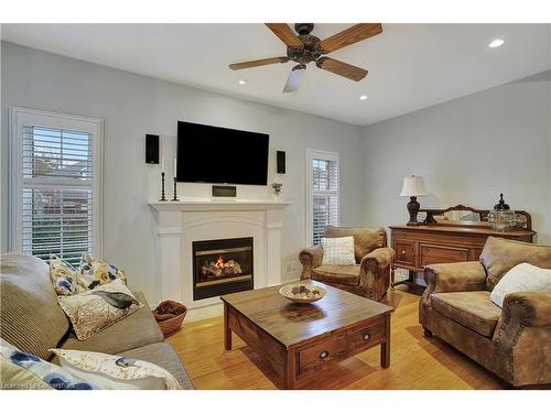 441 Woodrow Drive, Waterloo, ON - Indoor Photo Showing Living Room With Fireplace