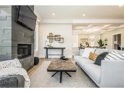 Lot 57-156 Newman Drive, Cambridge, ON - Indoor Photo Showing Living Room With Fireplace