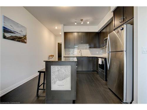 603-155 Caroline Street, Waterloo, ON - Indoor Photo Showing Kitchen With Stainless Steel Kitchen With Upgraded Kitchen