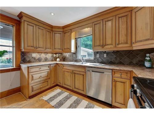 23 Wilhelm Street, Kitchener, ON - Indoor Photo Showing Kitchen With Double Sink