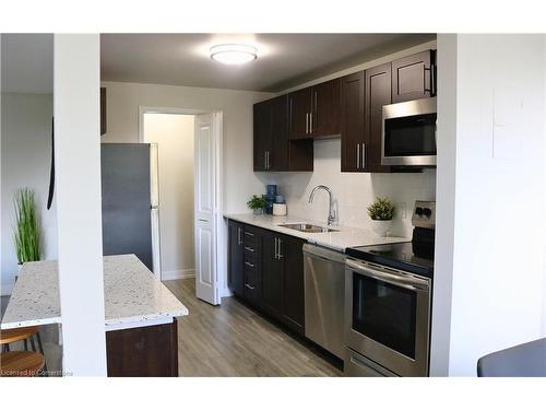 105-100 Old Carriage Drive, Kitchener, ON - Indoor Photo Showing Kitchen With Double Sink With Upgraded Kitchen