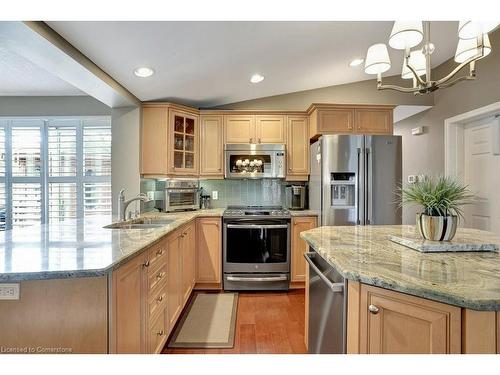 102 Bushmill Circle, Freelton, ON - Indoor Photo Showing Kitchen With Double Sink