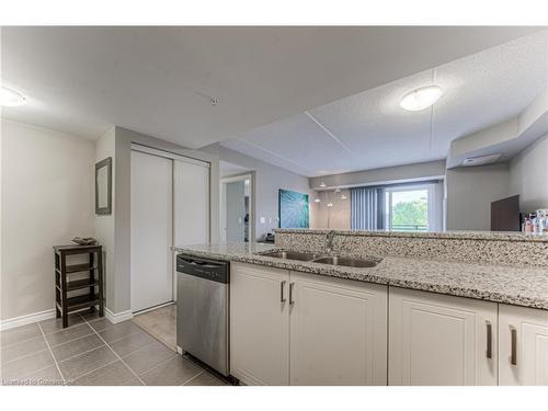 208-155 Commonwealth Street, Kitchener, ON - Indoor Photo Showing Kitchen With Double Sink