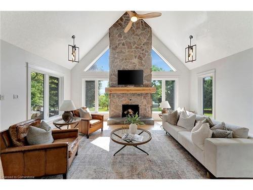 14 Welsh Drive, Ayr, ON - Indoor Photo Showing Living Room With Fireplace