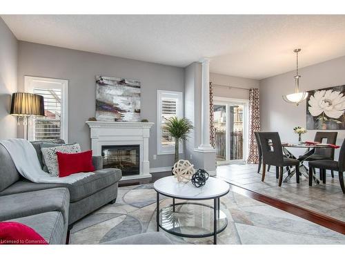 27 Verona Street, Kitchener, ON - Indoor Photo Showing Living Room With Fireplace