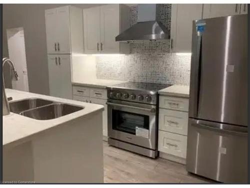 A-299 Bridgeport Road E, Waterloo, ON - Indoor Photo Showing Kitchen With Stainless Steel Kitchen With Double Sink With Upgraded Kitchen