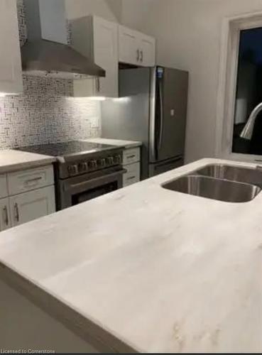 A-299 Bridgeport Road E, Waterloo, ON - Indoor Photo Showing Kitchen With Stainless Steel Kitchen With Double Sink With Upgraded Kitchen