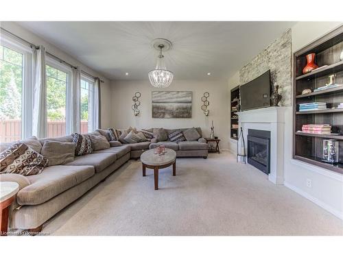 254 Seabrook Drive, Kitchener, ON - Indoor Photo Showing Living Room With Fireplace