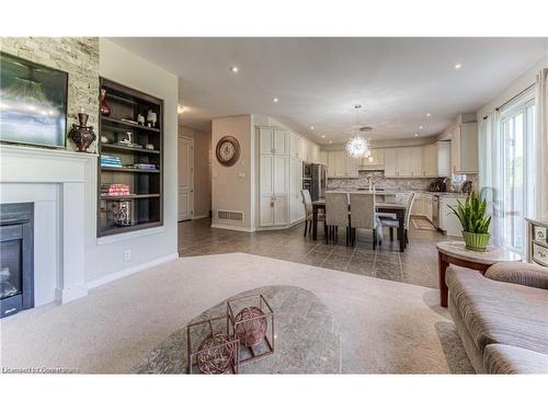 254 Seabrook Drive, Kitchener, ON - Indoor Photo Showing Living Room With Fireplace