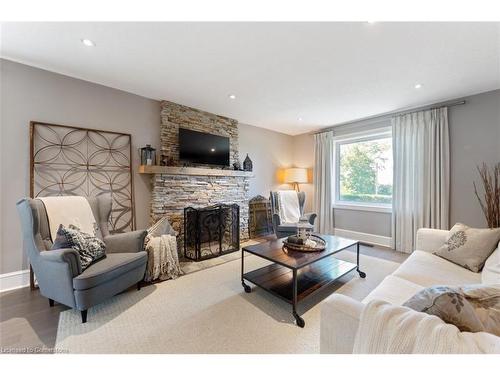 180 Edgehill Drive, Kitchener, ON - Indoor Photo Showing Living Room With Fireplace