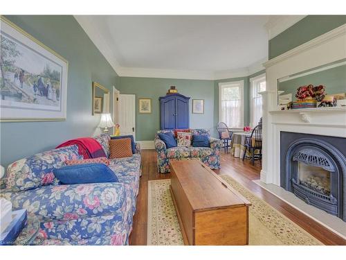 22 Harvey Street, Cambridge, ON - Indoor Photo Showing Living Room With Fireplace