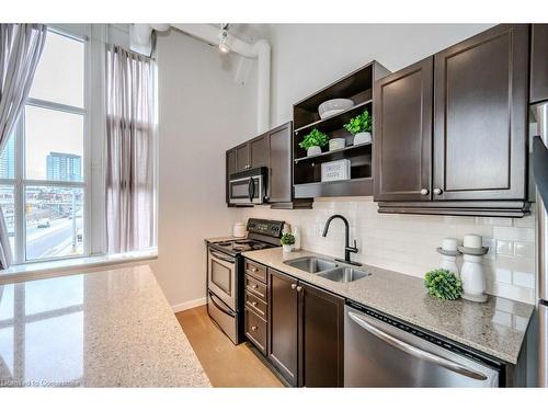 220-410 King Street W, Kitchener, ON - Indoor Photo Showing Kitchen With Double Sink