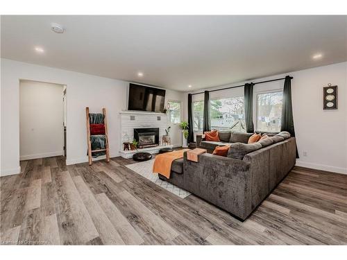 335 Leopold Street, Wingham, ON - Indoor Photo Showing Living Room With Fireplace