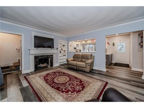 75 Jackson Avenue, Kitchener, ON - Indoor Photo Showing Living Room With Fireplace