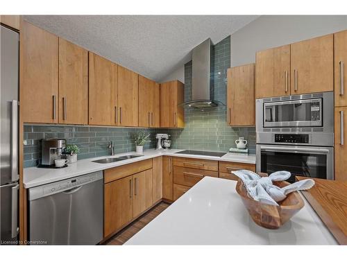 173 Carson Drive, Kitchener, ON - Indoor Photo Showing Kitchen With Stainless Steel Kitchen With Double Sink