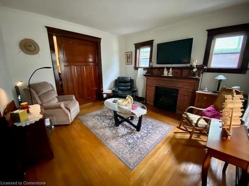 51 Cedar Street N, Kitchener, ON - Indoor Photo Showing Living Room With Fireplace