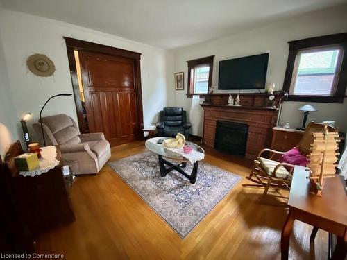 51 Cedar Street N, Kitchener, ON - Indoor Photo Showing Living Room With Fireplace