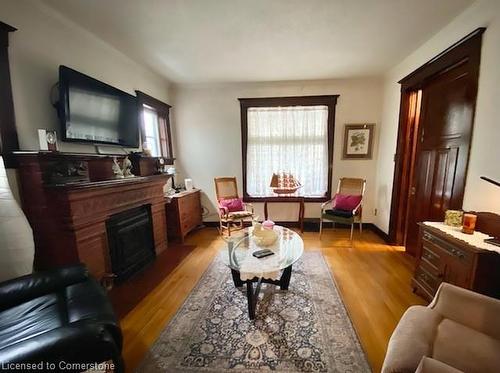 51 Cedar Street N, Kitchener, ON - Indoor Photo Showing Living Room With Fireplace