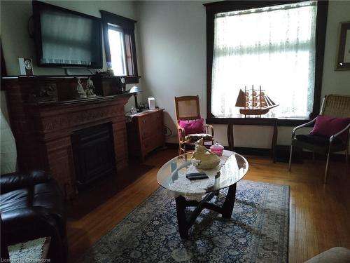 51 Cedar Street N, Kitchener, ON - Indoor Photo Showing Living Room With Fireplace