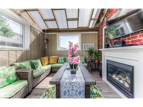 158 Harding Street, Kitchener, ON - Indoor Photo Showing Living Room With Fireplace