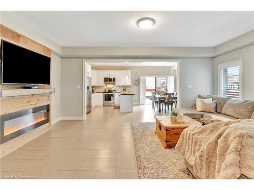 200 Birkinshaw Road, Cambridge, ON - Indoor Photo Showing Living Room With Fireplace