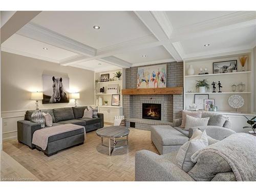 481 Regency Crescent, Waterloo, ON - Indoor Photo Showing Living Room With Fireplace