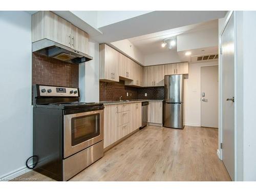 F215-275 Larch Street, Waterloo, ON - Indoor Photo Showing Kitchen With Stainless Steel Kitchen