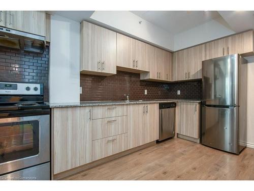 F215-275 Larch Street, Waterloo, ON - Indoor Photo Showing Kitchen With Stainless Steel Kitchen