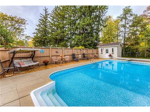 40 Mill Creek Road, Cambridge, ON - Outdoor With In Ground Pool With Deck Patio Veranda With Backyard